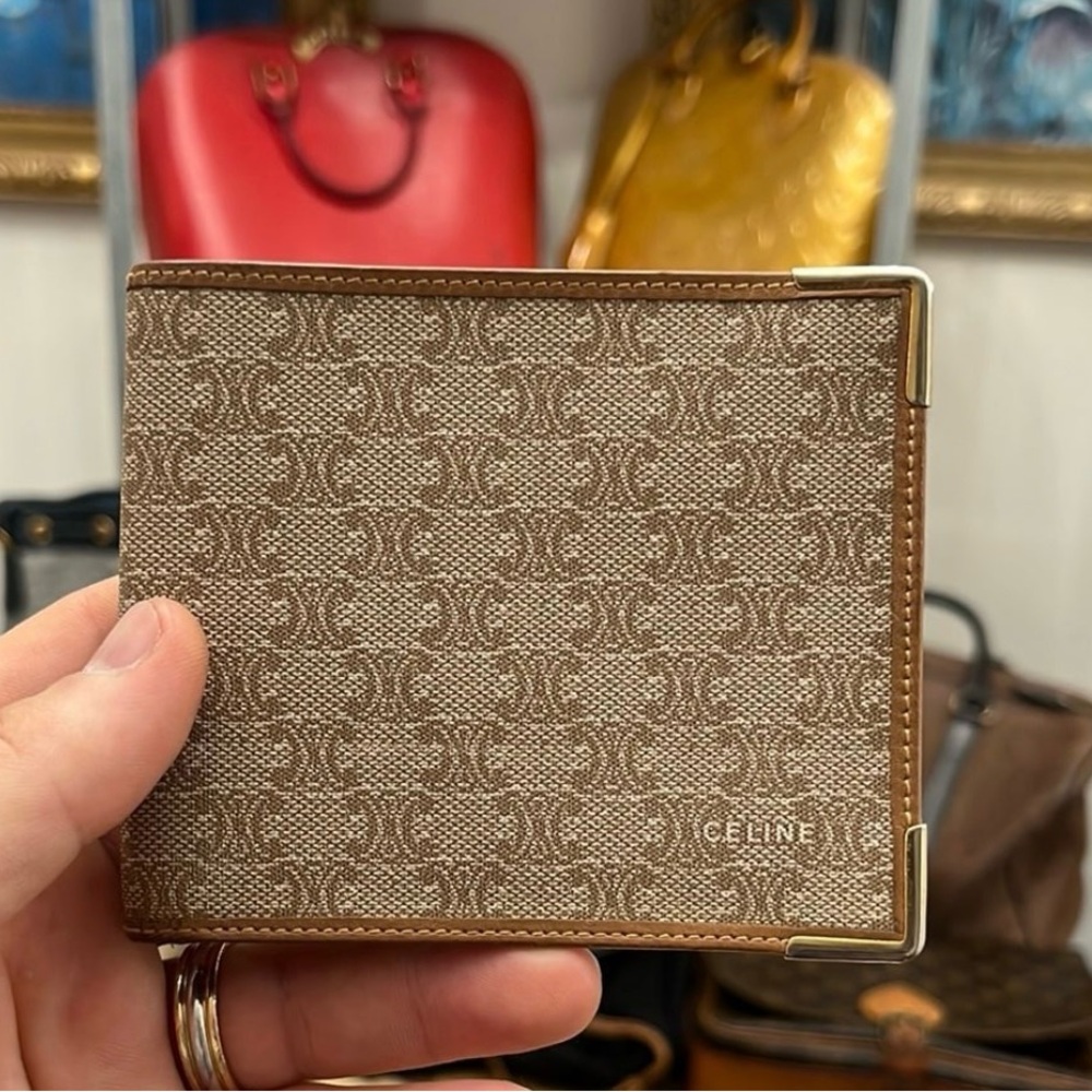 Celine Brown Money Clip Luxurious Leather Accessory